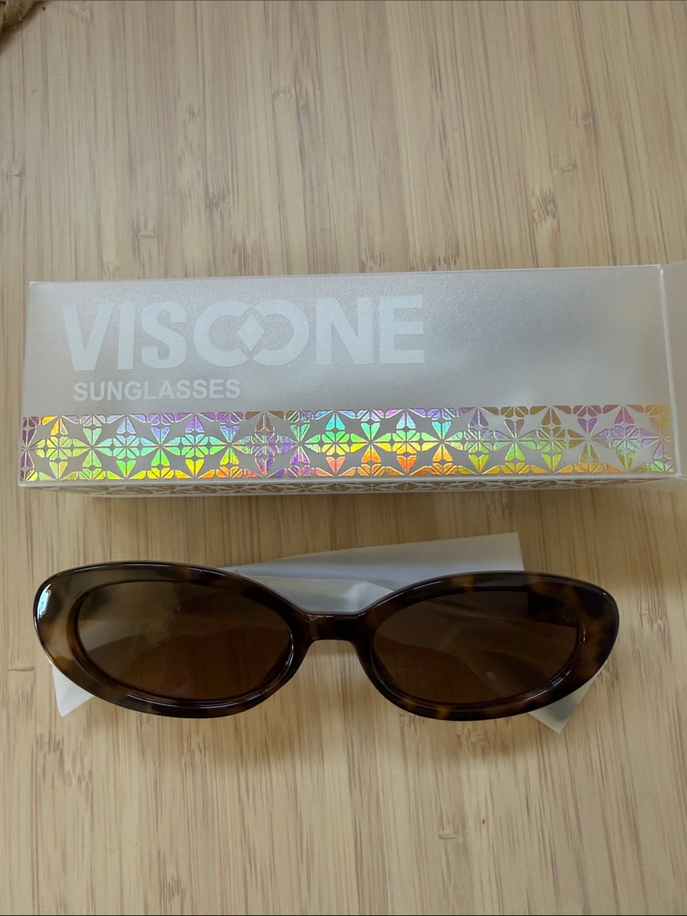 VISCONe Tortoise Oval Sunglasses - Brown Lenses
